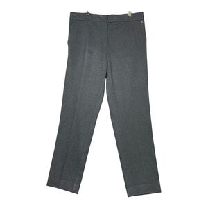Max Mara Pants Women Sz 12 Gray Flat Front Straight Leg Made in Italy High Rise